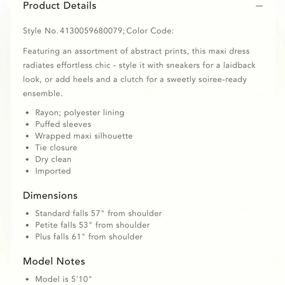 💥NWT ANTHROPOLOGIE Porridge Virginia Wrap Maxi Designer Dress Women’s Petite XS - Picture 11 of 11